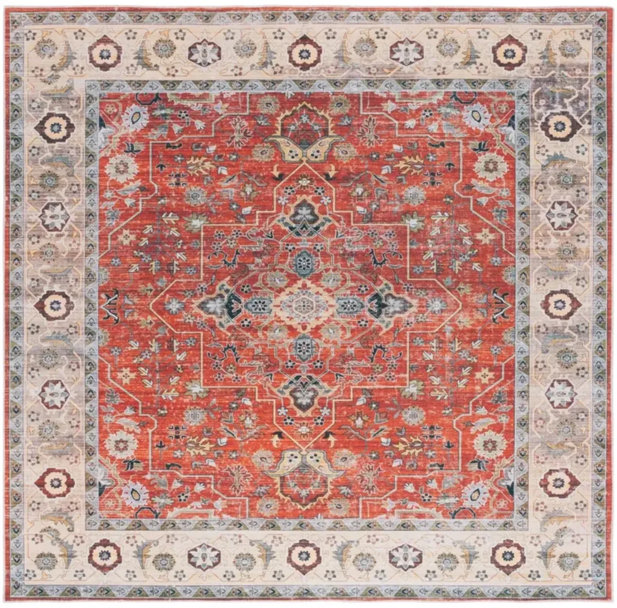 ARIZONA 126 RUST  6' x 6' Square Square Rug