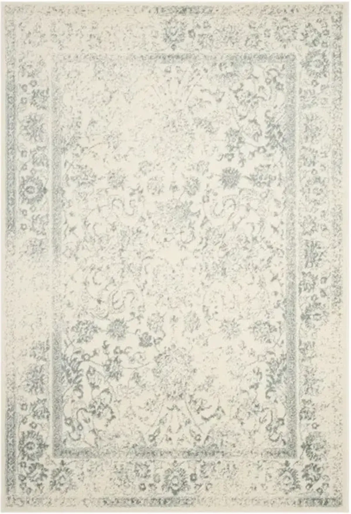 Adirondack Contemporary Ivory / Slate 2'-1" X 6' Powerloomed Rug