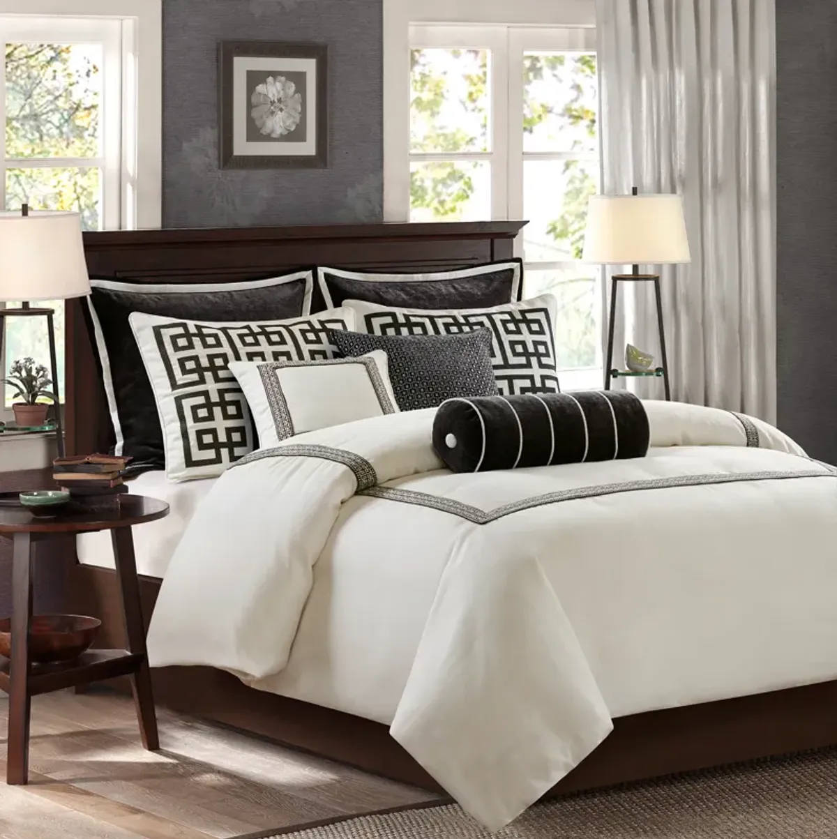 Embroidery Oversized Duvet Style Comforter Set
