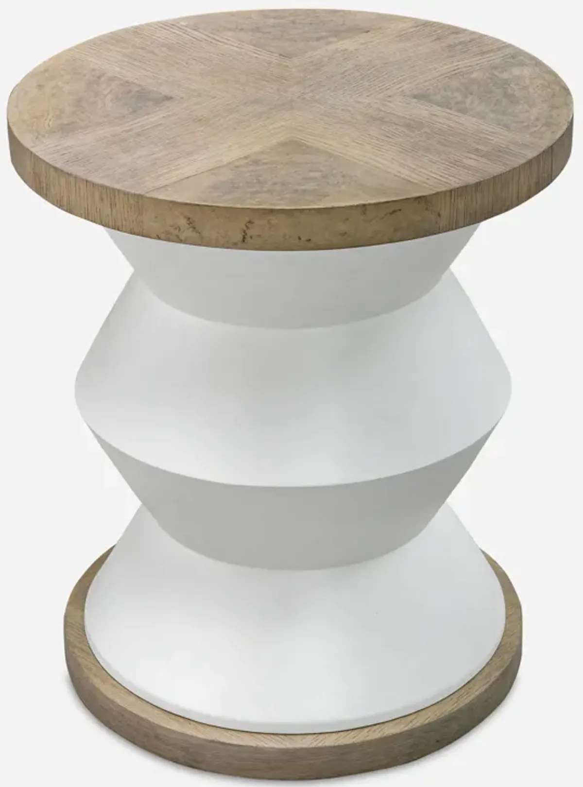 Spool Geometric Side Table