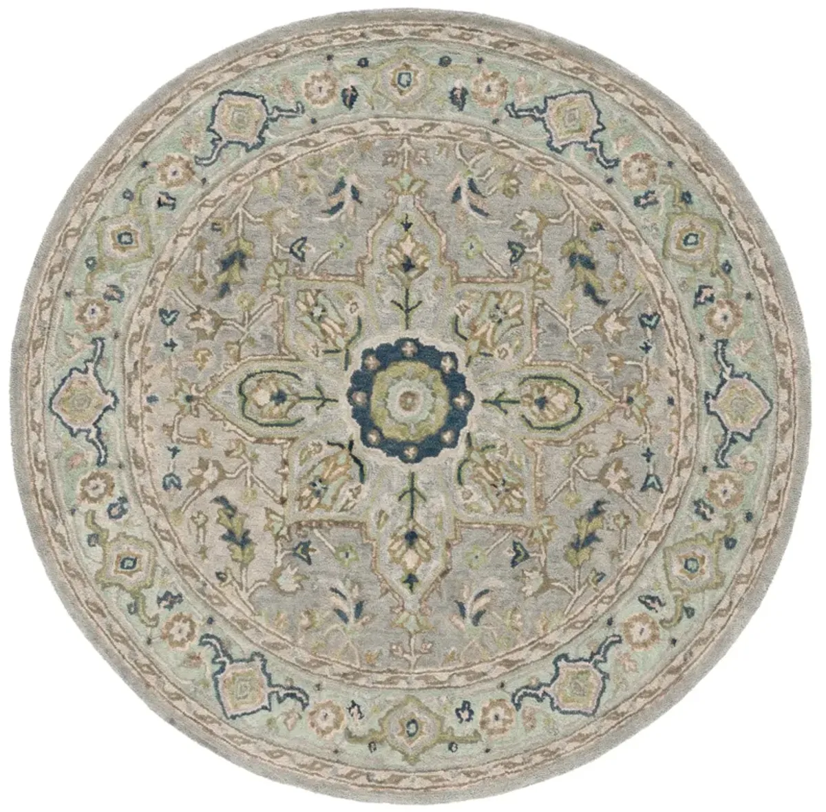 HERITAGE Hand Tufted 6' x 6' Round area rug