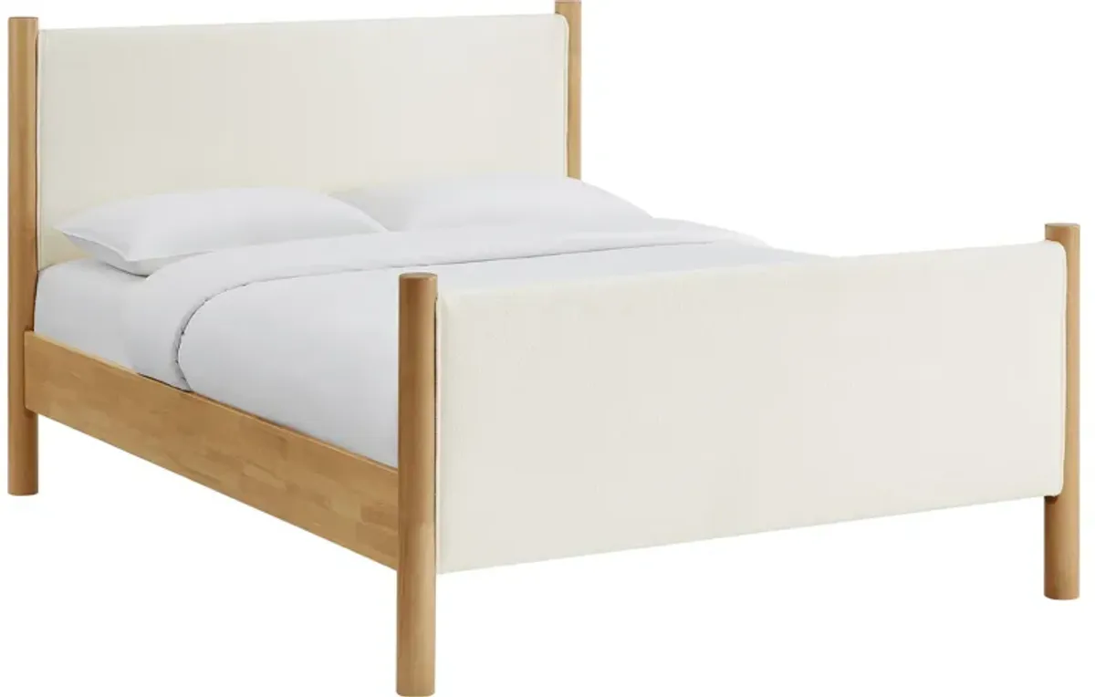 Maven King Size Boucle Upholstered Platform Bed by Modway