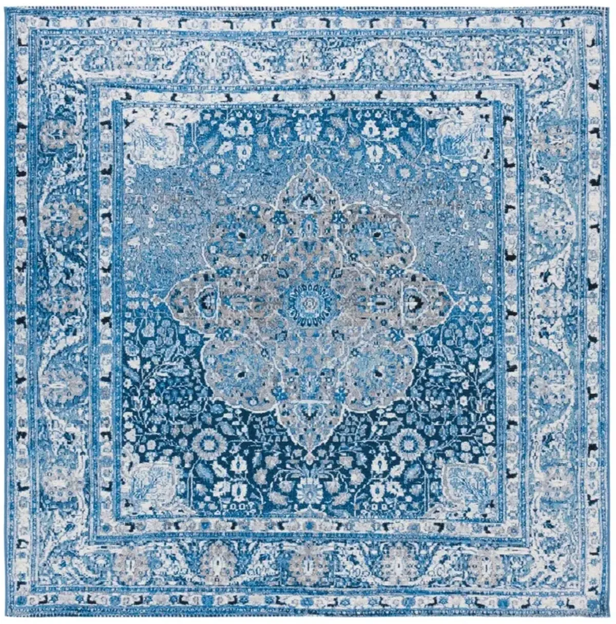 BARBADOS 558 Blue 6'-6' x 6'-6'Square Square Rug