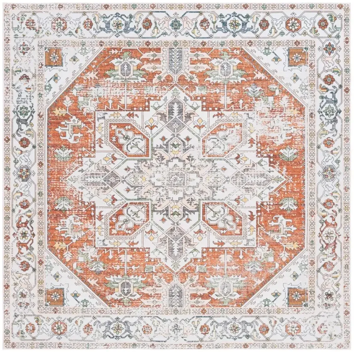ARIZONA 120 Beige 6' X 6' Square Square Rug