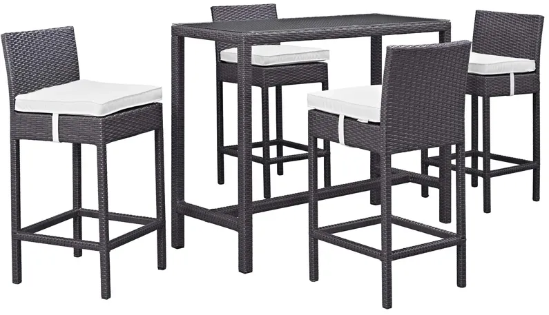 Convene 5 Piece Outdoor Patio Pub Set