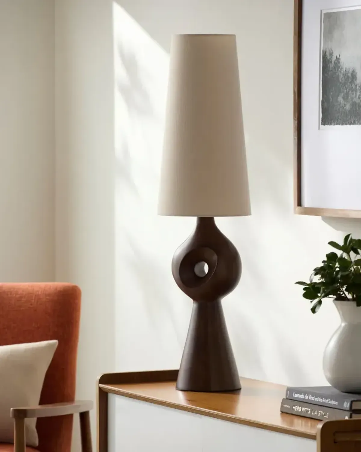 Firkel FKE-002 35"H x 9"W x 9"D Accent Table Lamp