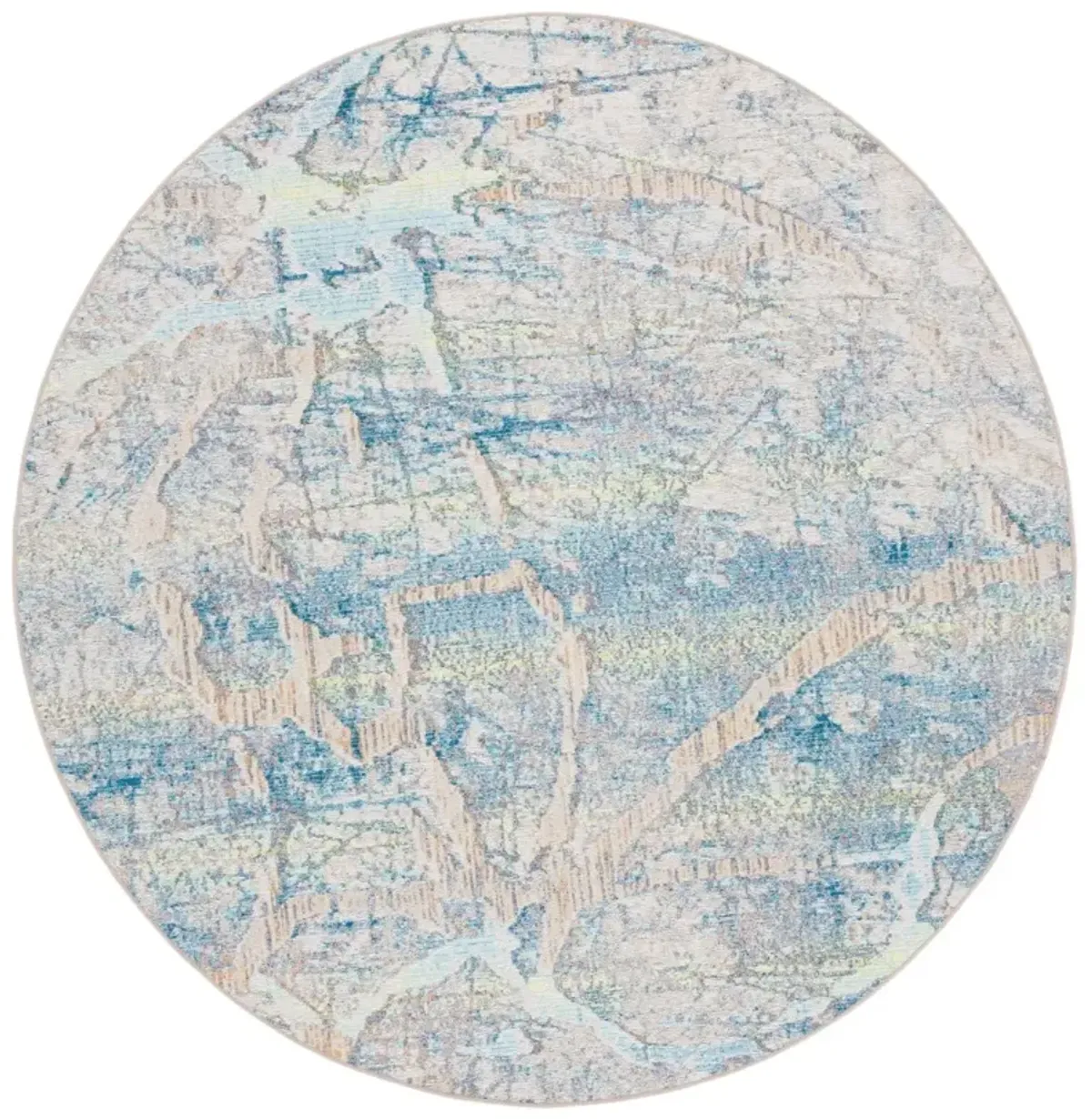 BARBADOS 548 Blue 6'-6' X 6'-6' Round Round Rug