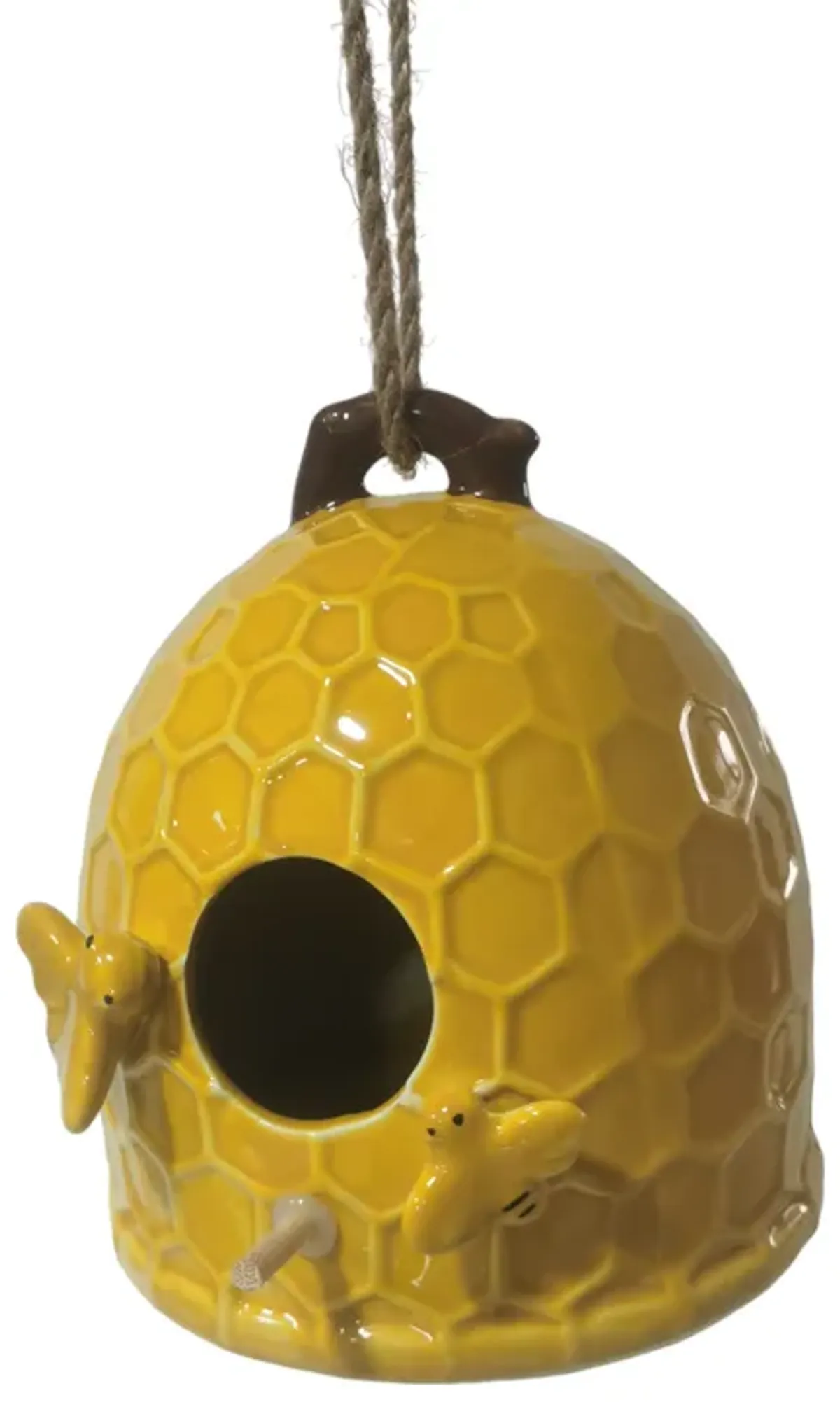 6" Honeycomb Bird Feeder, Yellow