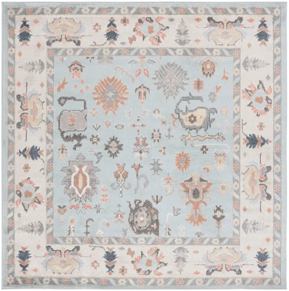 PHOENIX 562 LIGHT BLUE  6'-7' x 6'-7' Square Square Rug