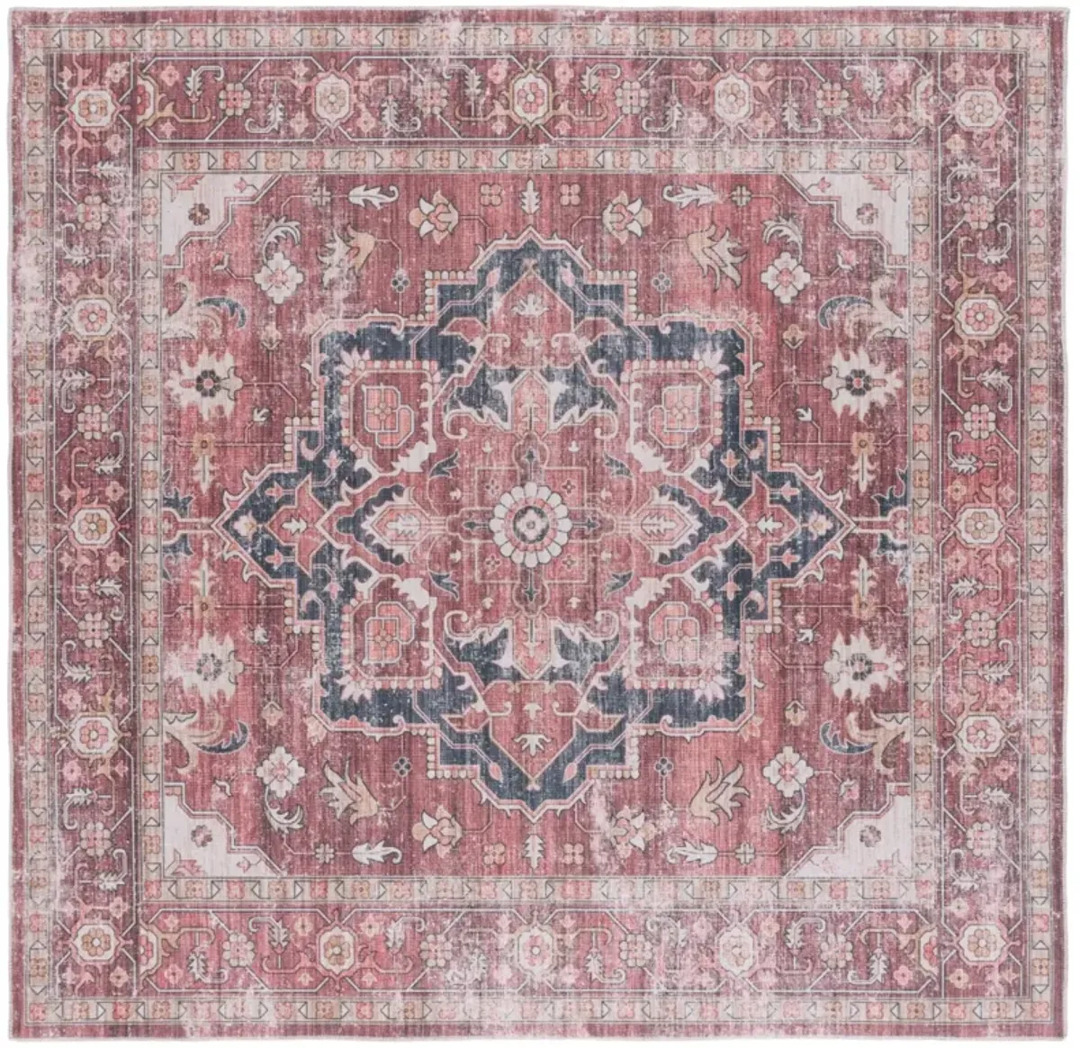 ARIZONA 247 DARK RED  6' x 6' Square Square Rug