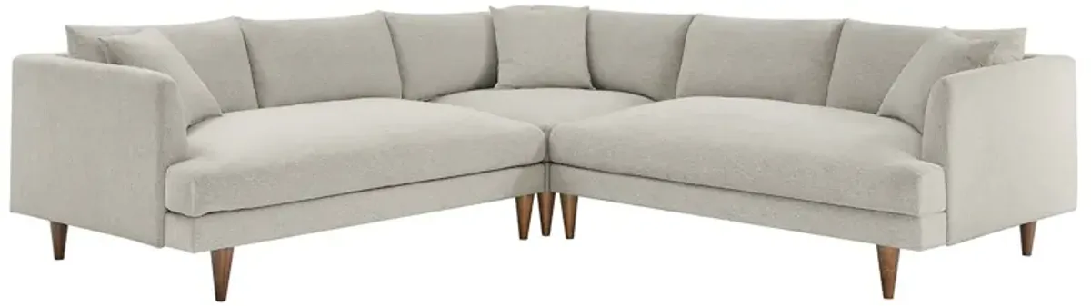 Zoya Down Filled Overstuffed 3 Piece Sectional