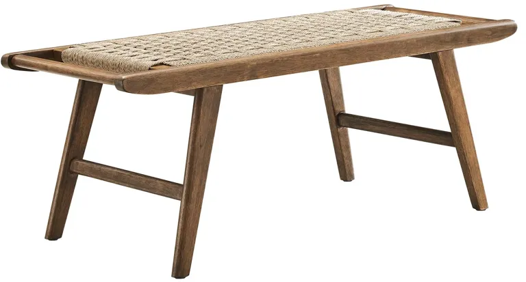 Saoirse 47" Wove Rope Wood Bench