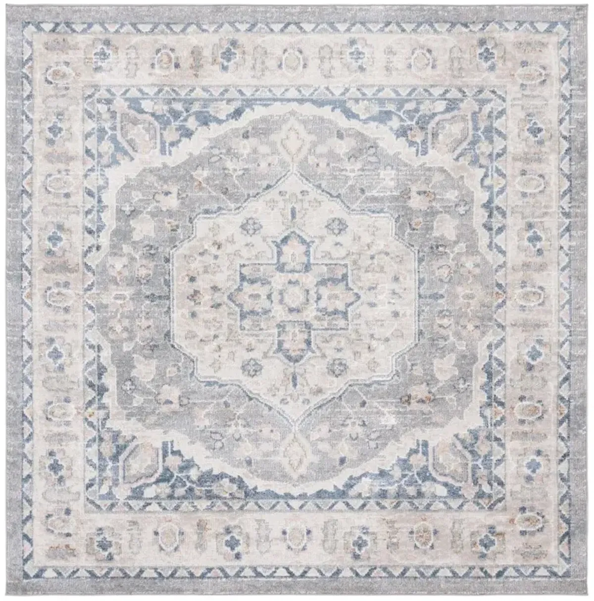 BLAIR WASHABLE 234 Grey 6'-7' X 6'-7' Square Square Rug