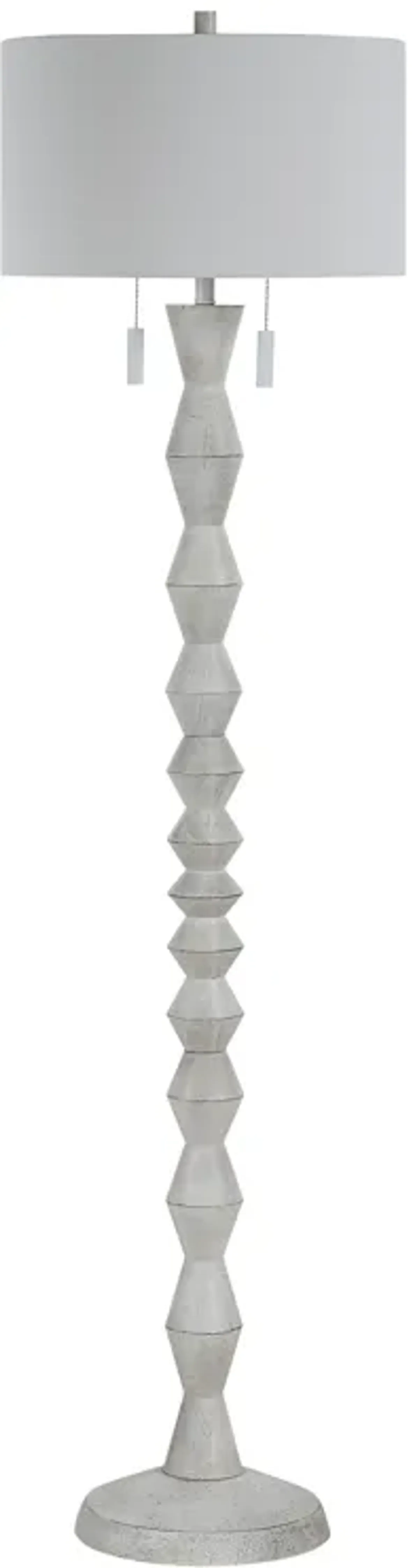 Sorriso 75.0" Height Floor Lamps, White Wood Texture