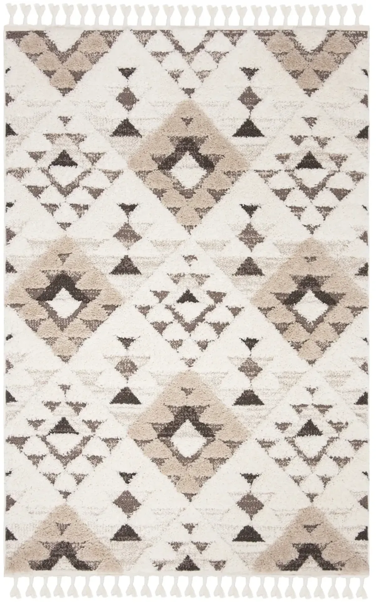 MOROCCAN TASSEL SHAG 688 IVORY  2' x 3' Accent Rug