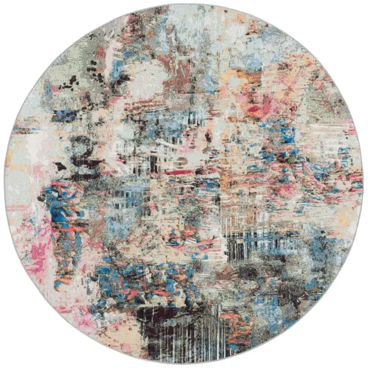 BARBADOS 544 Multi 6'-6' X 6'-6' Round Round Rug