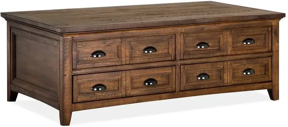 Lift Top Storage Cocktail Table w/Casters