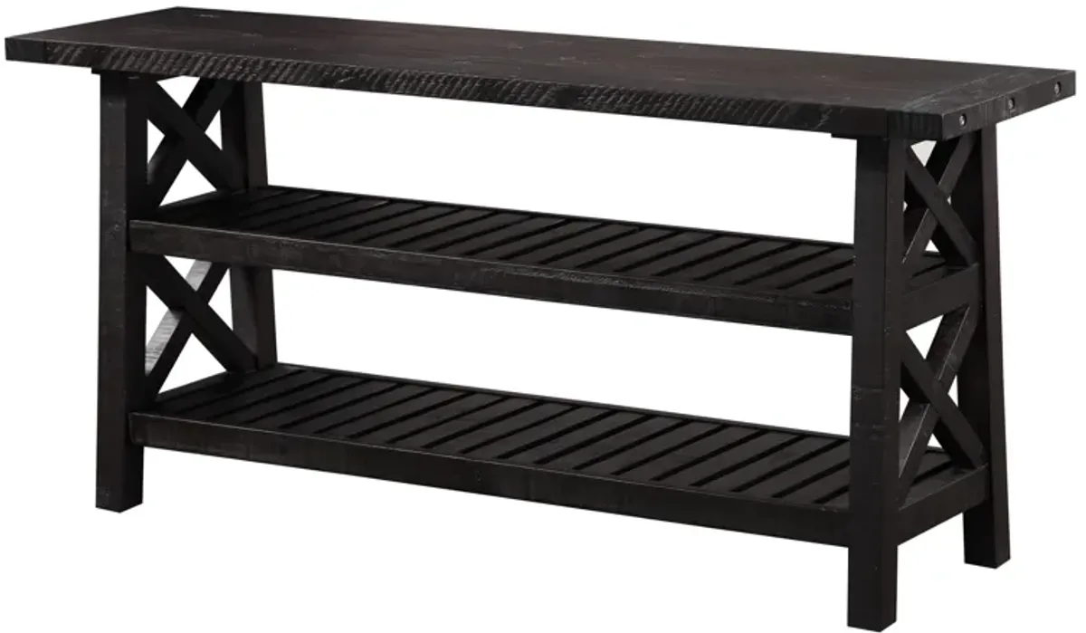 Yosemite Solid Wood Console Table In Cafe