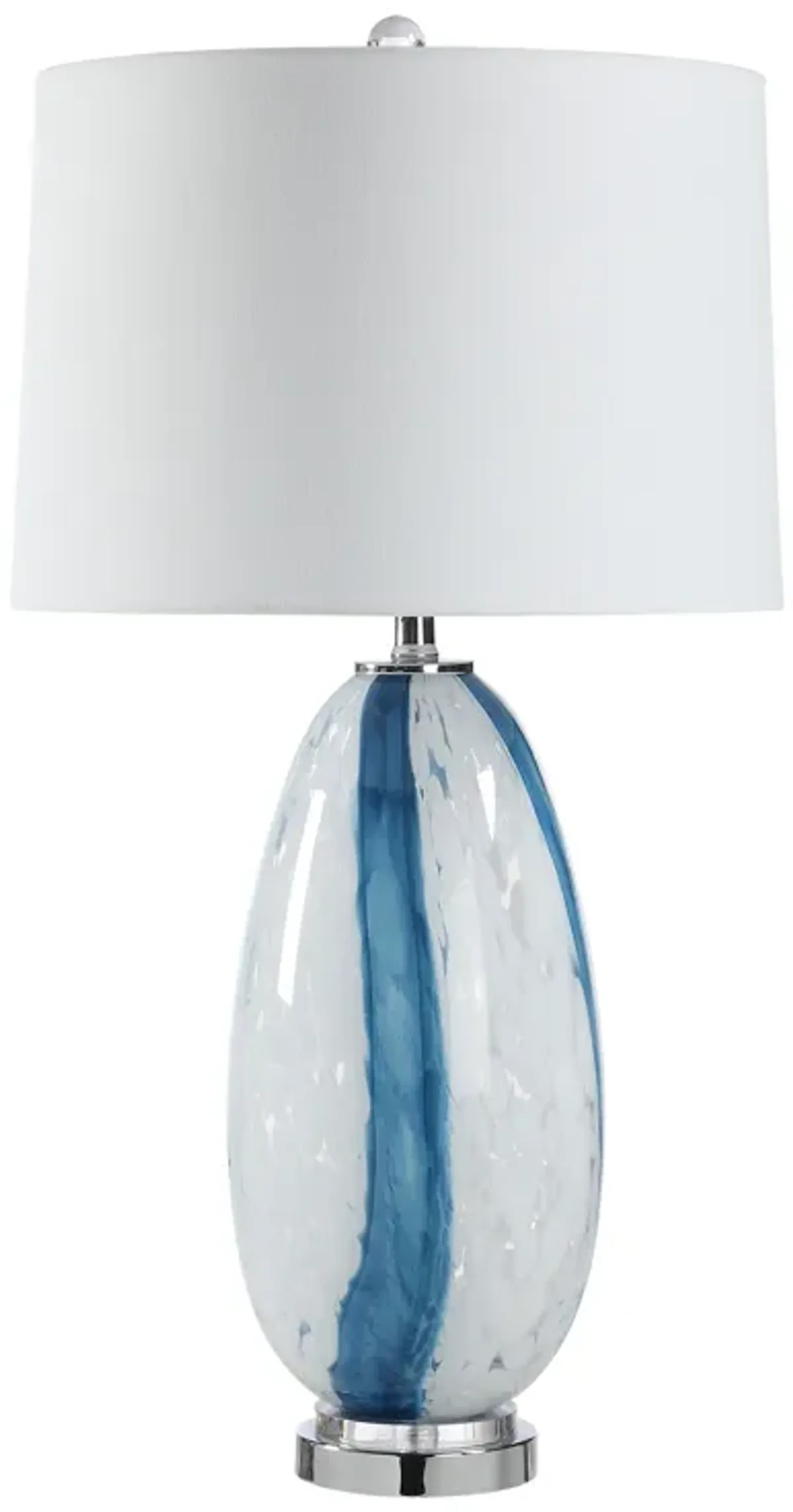 Solis 27.75" Height Table Lamps, Clear And Blue