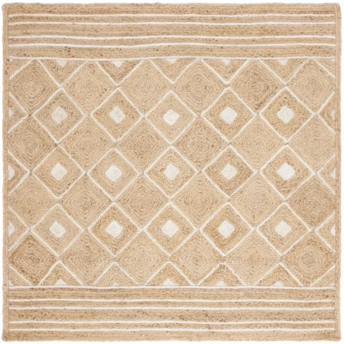 NATURAL FIBER 893 NATURAL  6' x 6' Square Square Rug