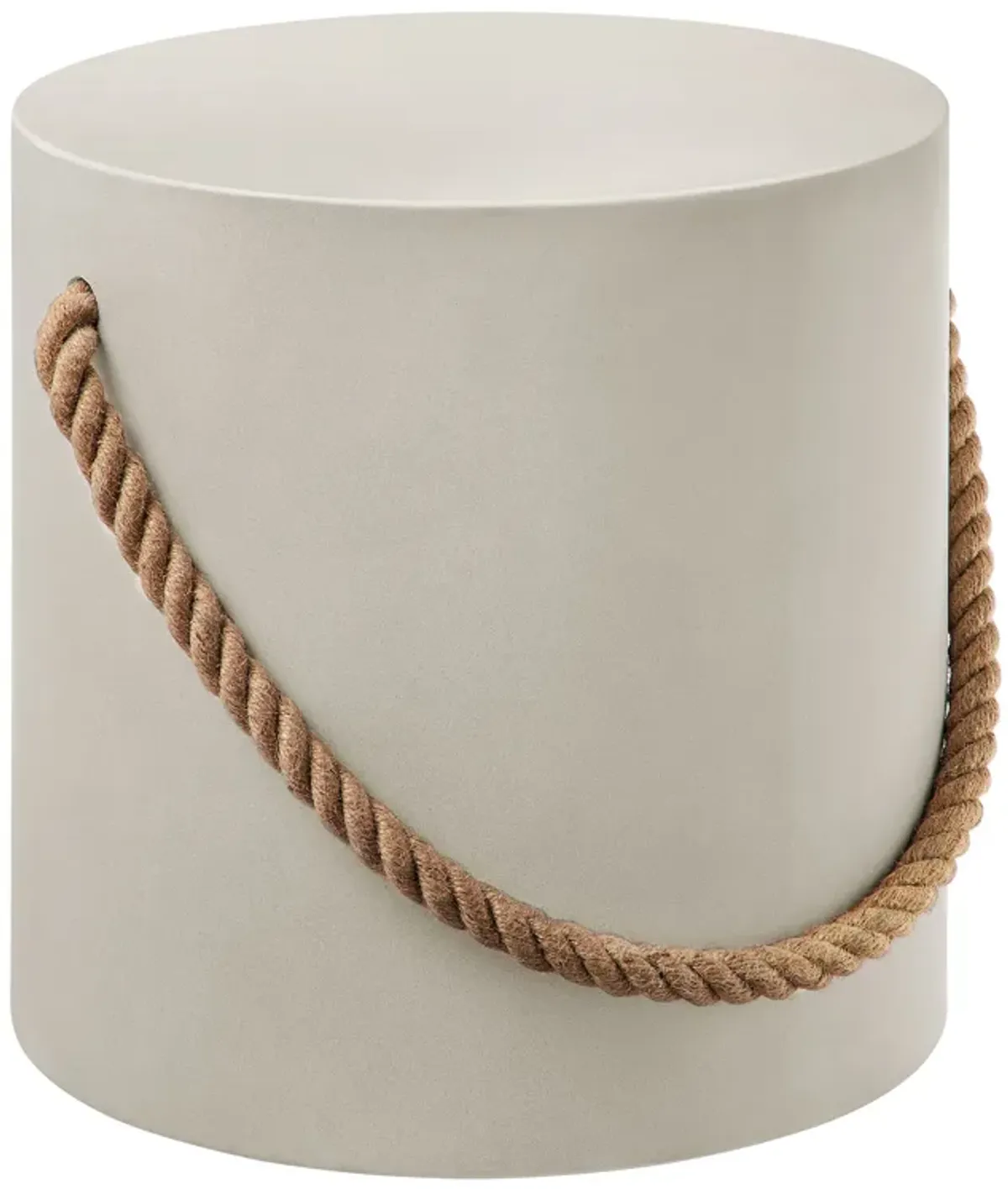Isera Indoor - Outdoor Patio Rope Concrete Side Table Stool by Modway