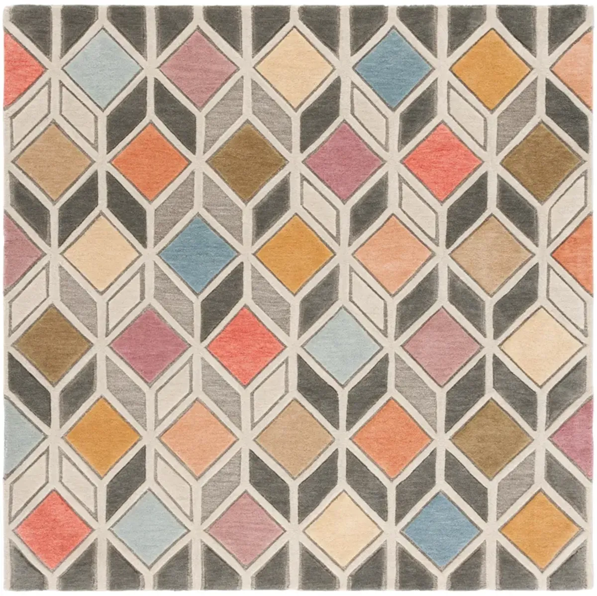 RODEO DRIVE Hand Tufted 6' x 6' Square area rug