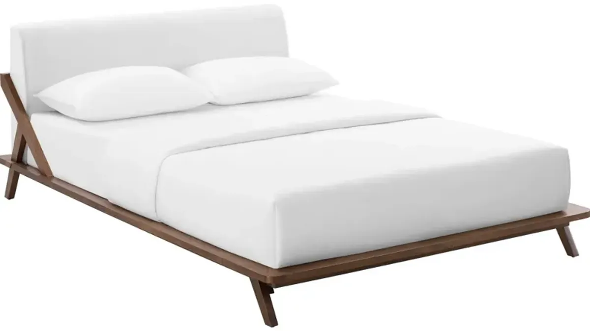 Luella Queen Upholstered Fabric Platform Bed