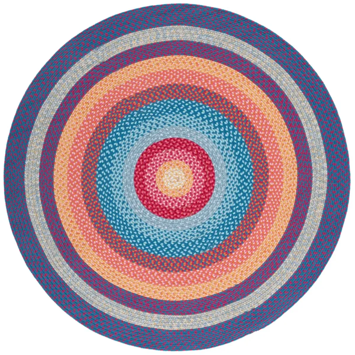 BRAIDED Hand Woven 3' x 3' Round area rug