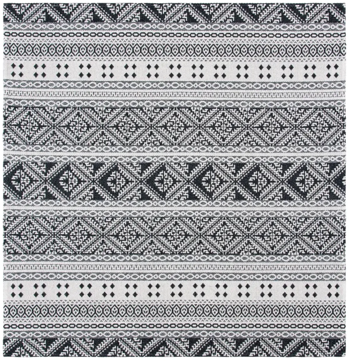 AUGUSTINE 445 BLACK  6'-4' x 6'-4'Square Square Rug