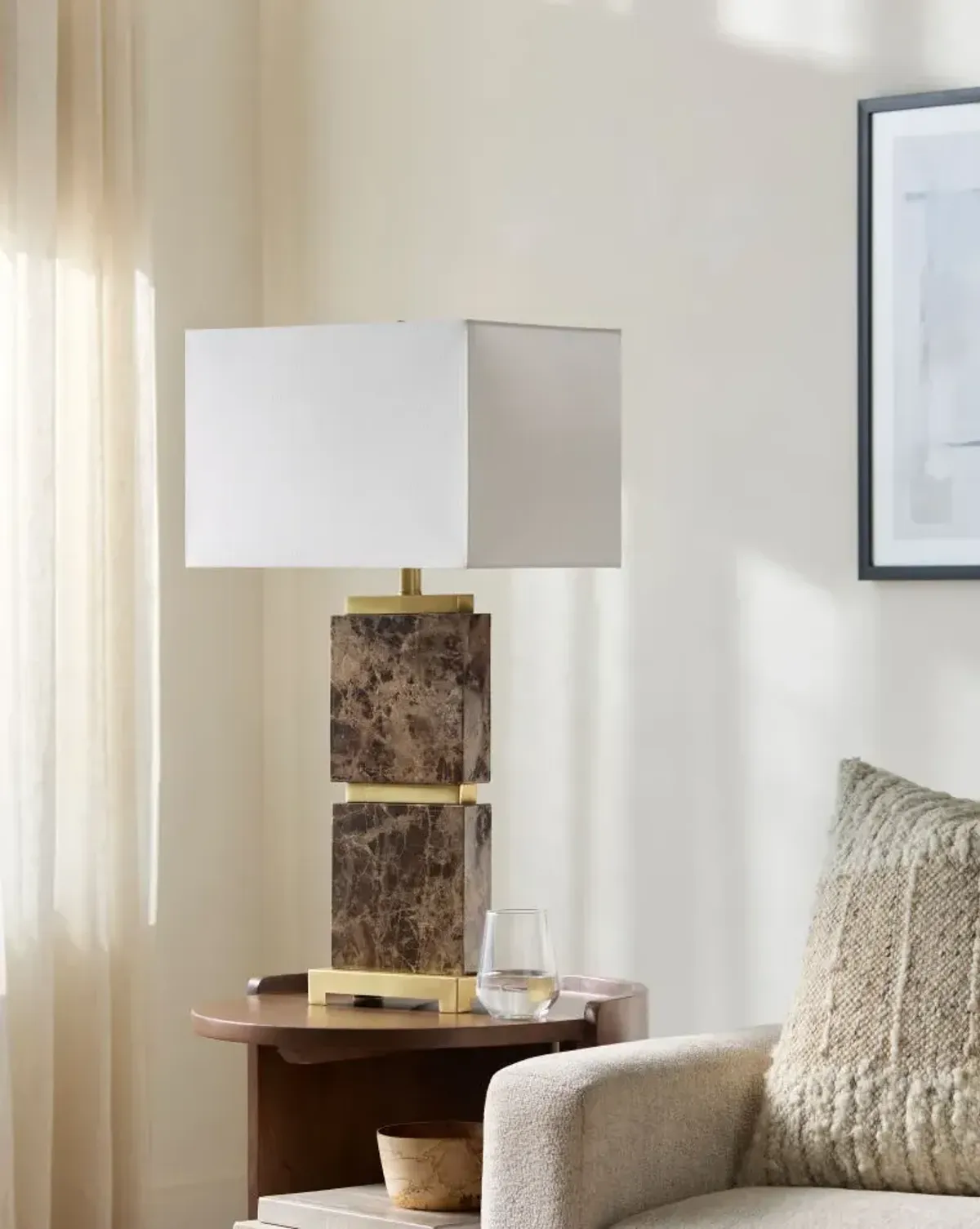 Ponta PNT-006 30"H x 10"W x 16"D Accent Table Lamp