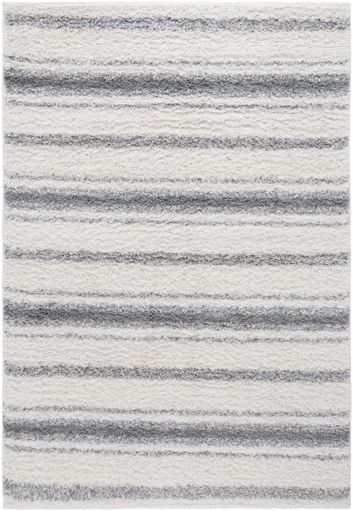 BORDER & STRIPE SHAG 252 Beige 9' X 12' Large Rectangle Rug