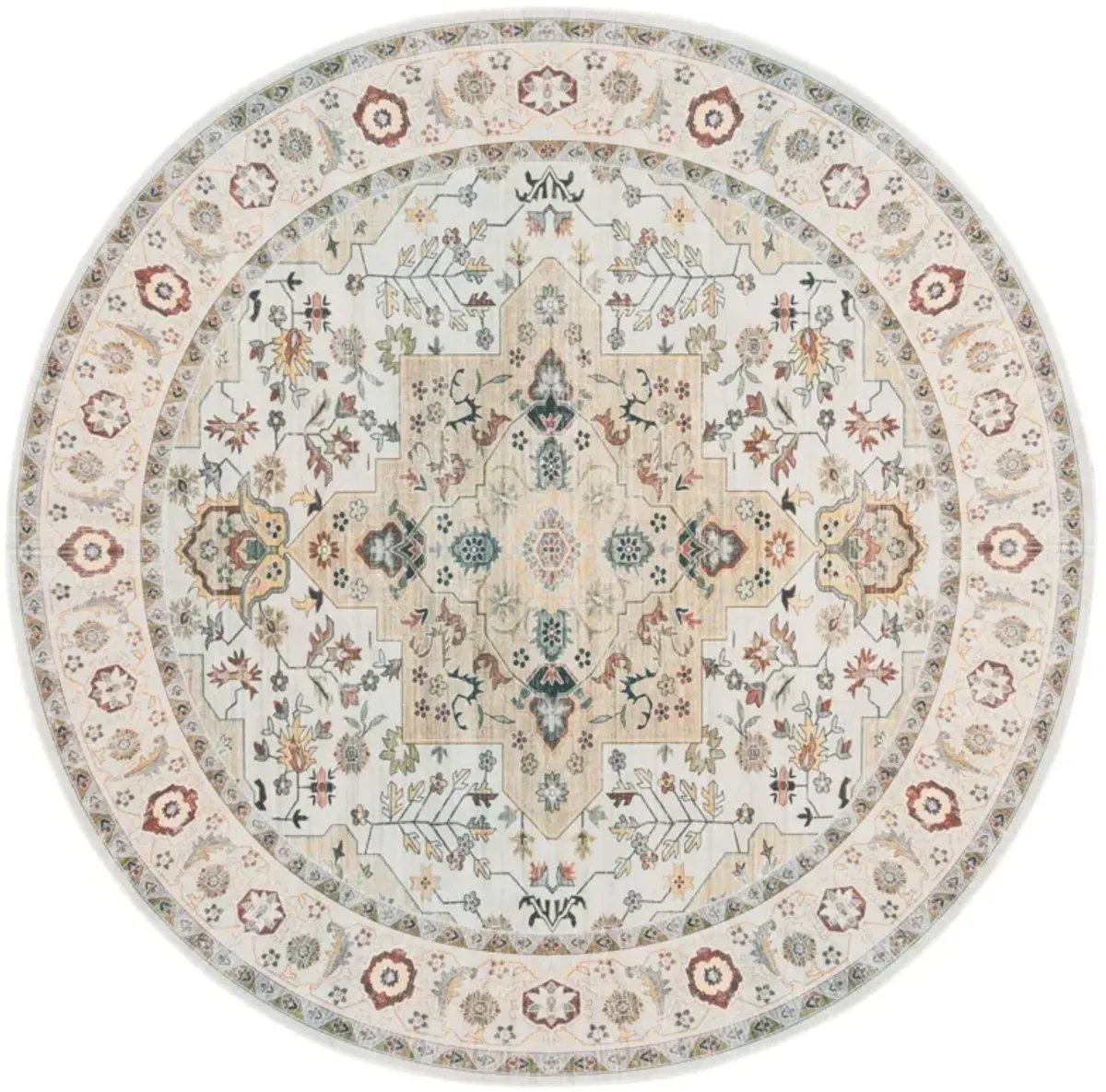 ARIZONA 126 LIGHT GREEN  6' x 6' Round Round Rug