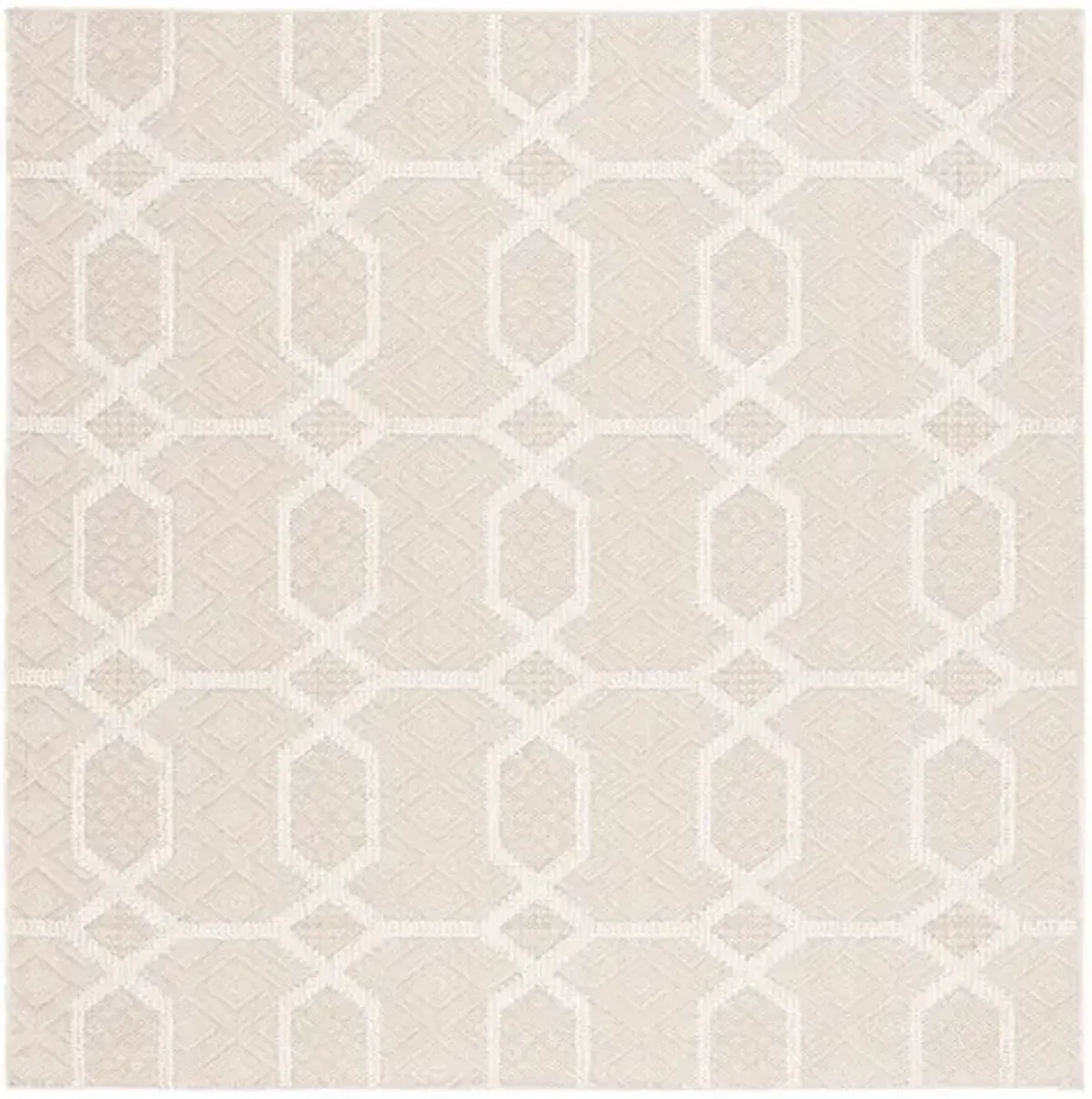 GLOBAL 416 Beige 6'-7' X 6'-7' Square Square Rug