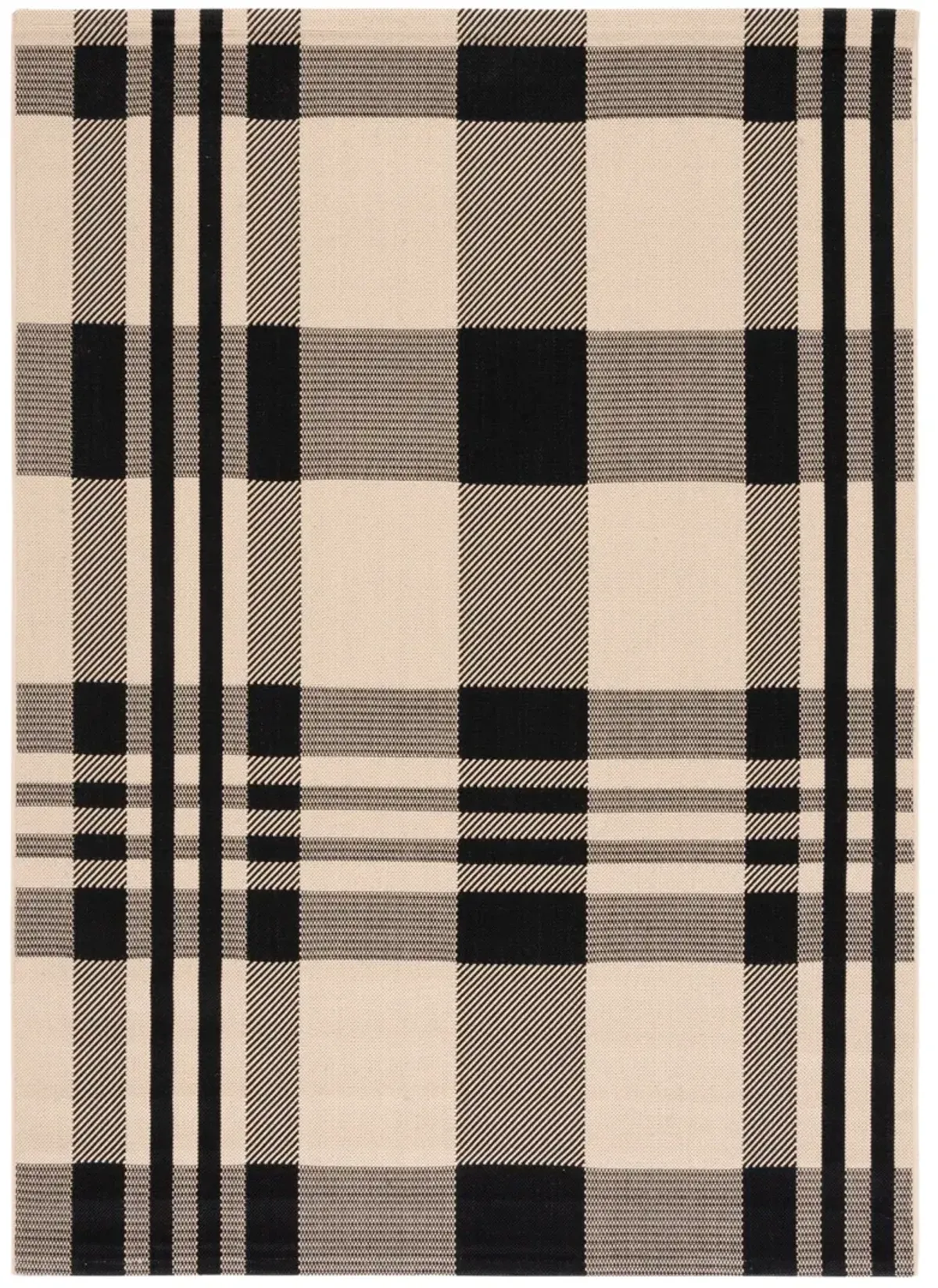 COURTYARD 6201 BLACK  10' x 14' Large Rectangle Rug