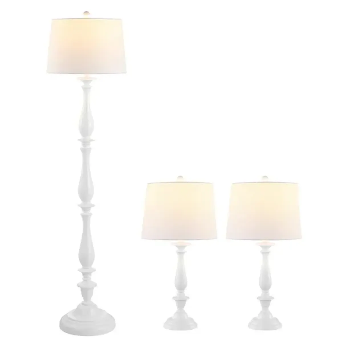 BESSIE CANDLESTICK FLOOR AND TABLE LAMP SET