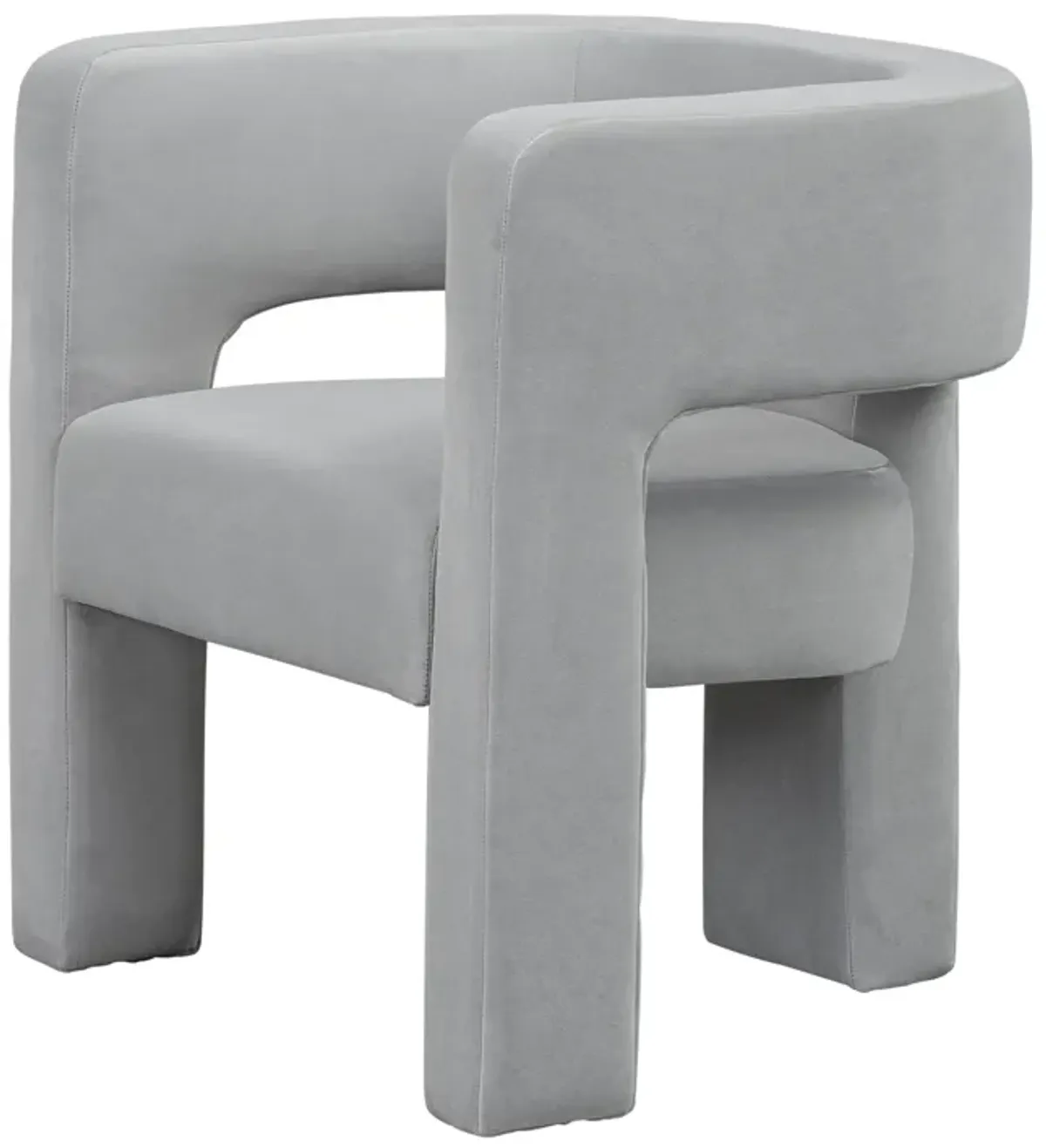 Round Back Chair, Gray