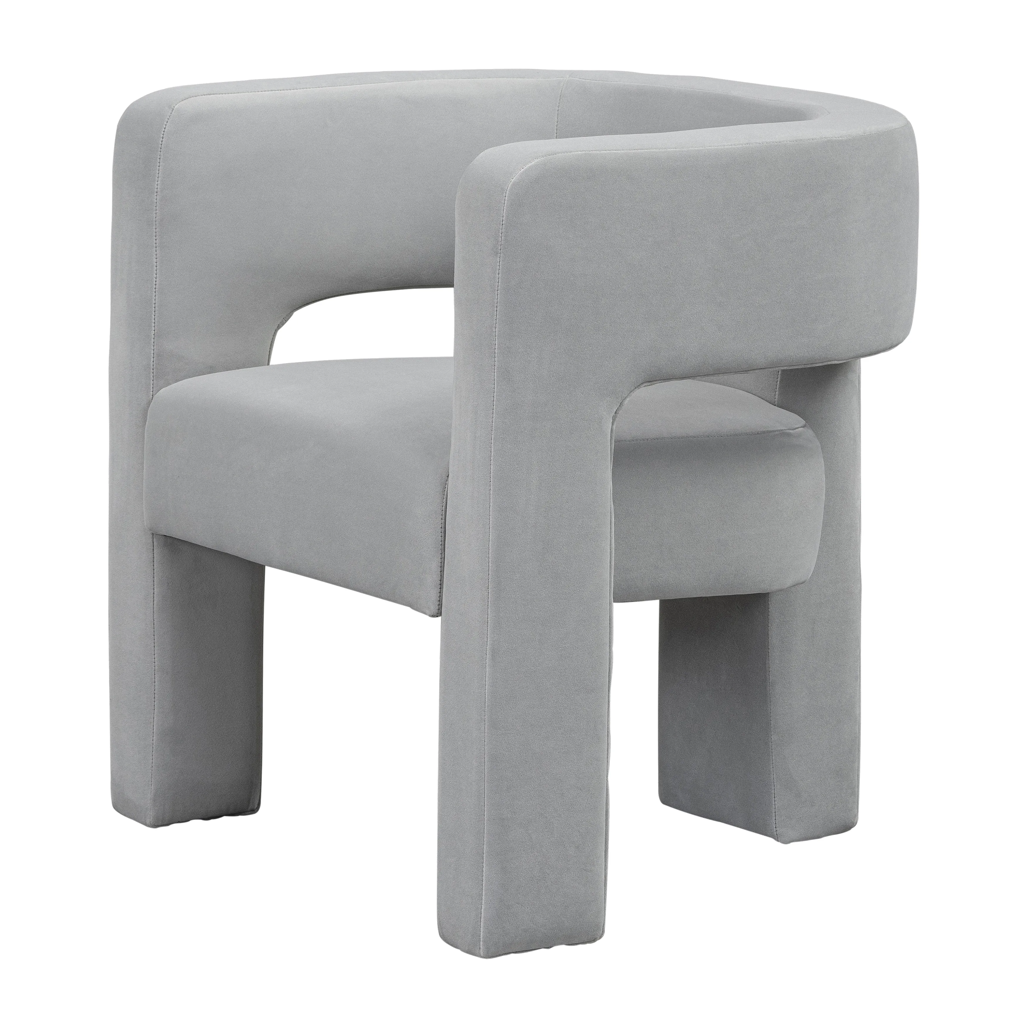 Round Back Chair, Gray