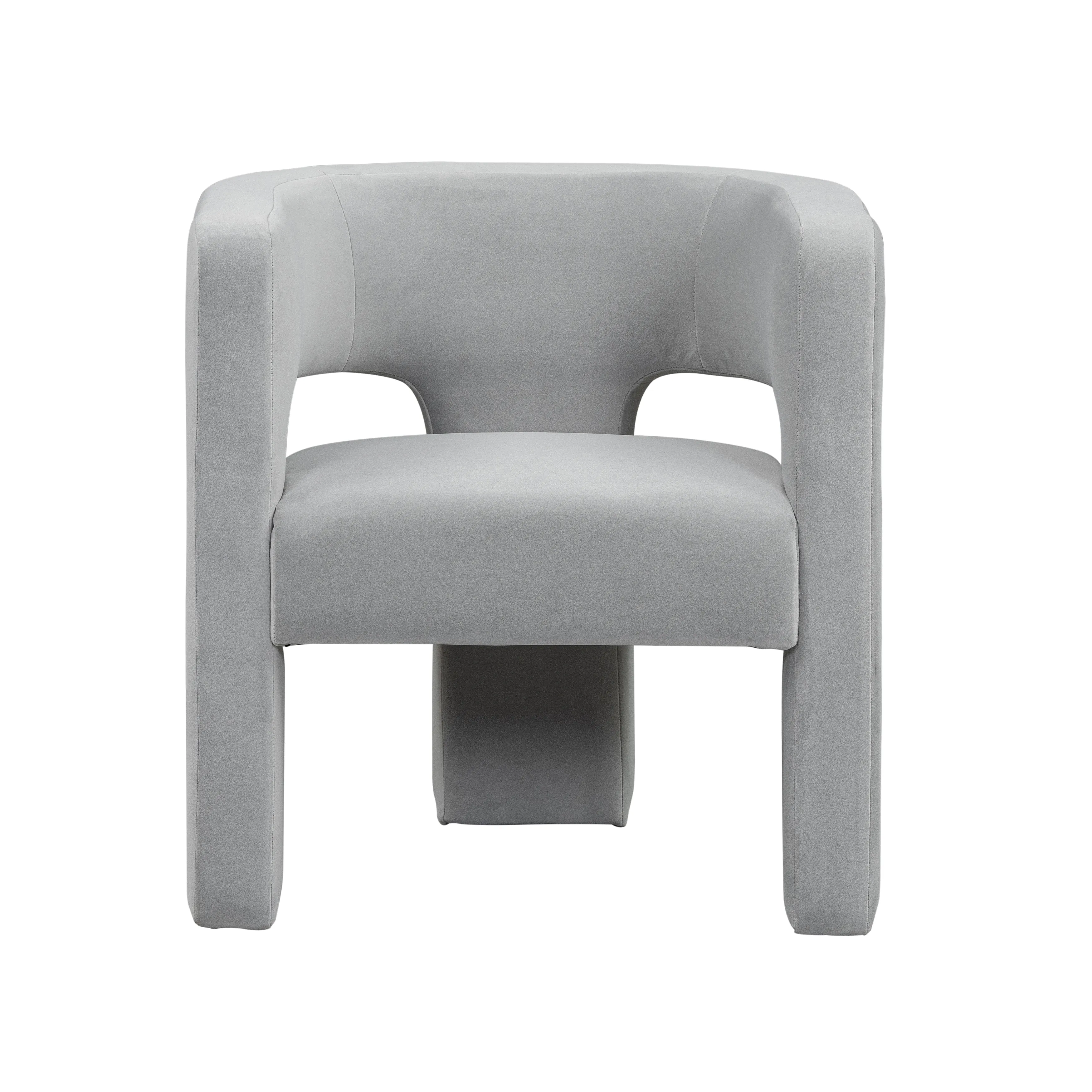 Round Back Chair, Gray