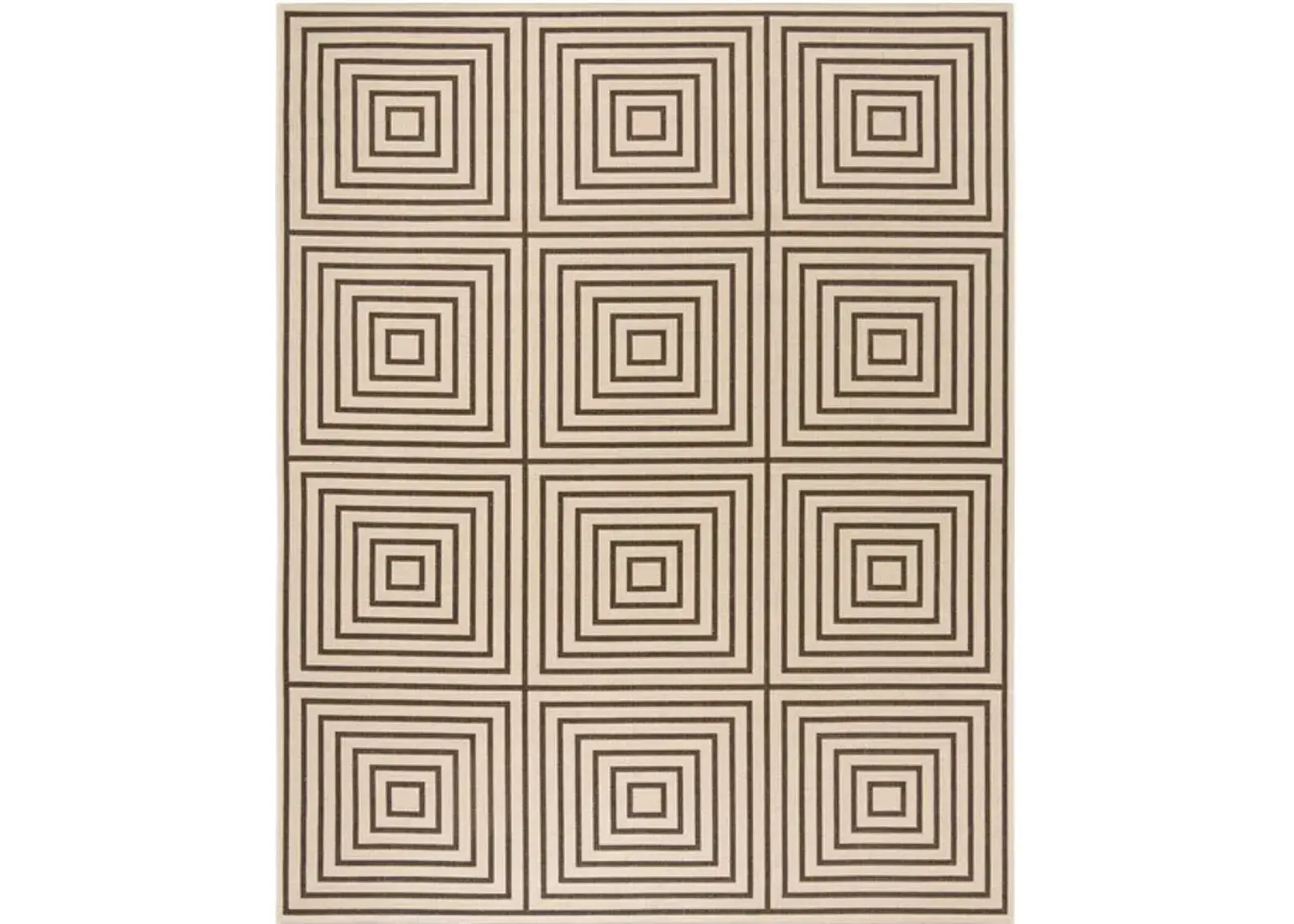 LINDEN 123 Collection LND123U-9 Creme / Brown 9' X 12'