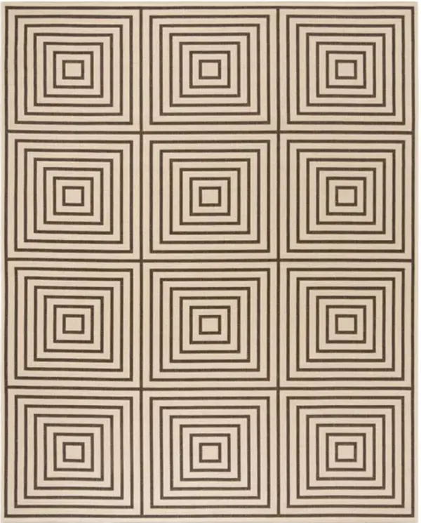 LINDEN 123 Collection LND123U-9 Creme / Brown 9' X 12'