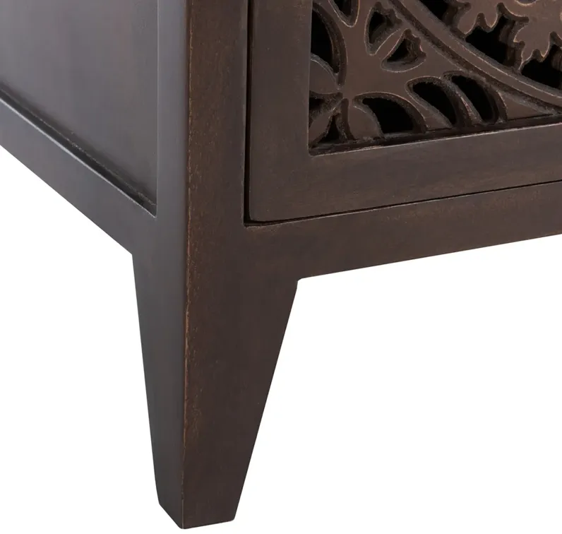 THEA 1 DOOR CARVED NIGHTSTAND