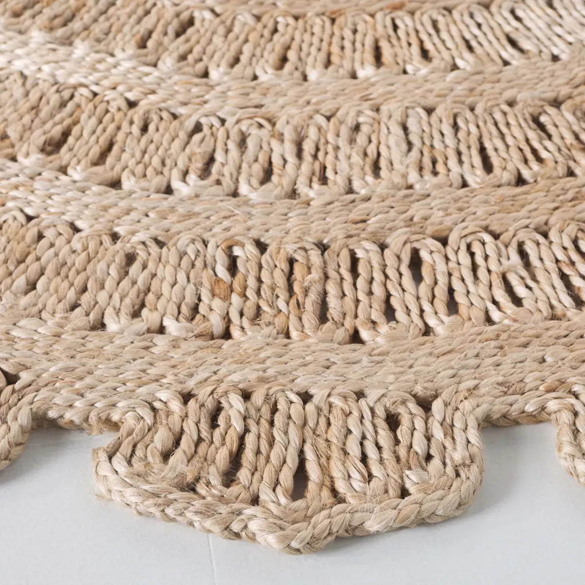 NATURAL FIBER 243 NATURAL 5' x 5' Round Round Rug