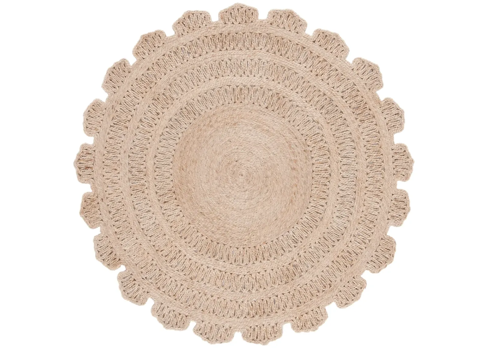 NATURAL FIBER 243 NATURAL 5' x 5' Round Round Rug