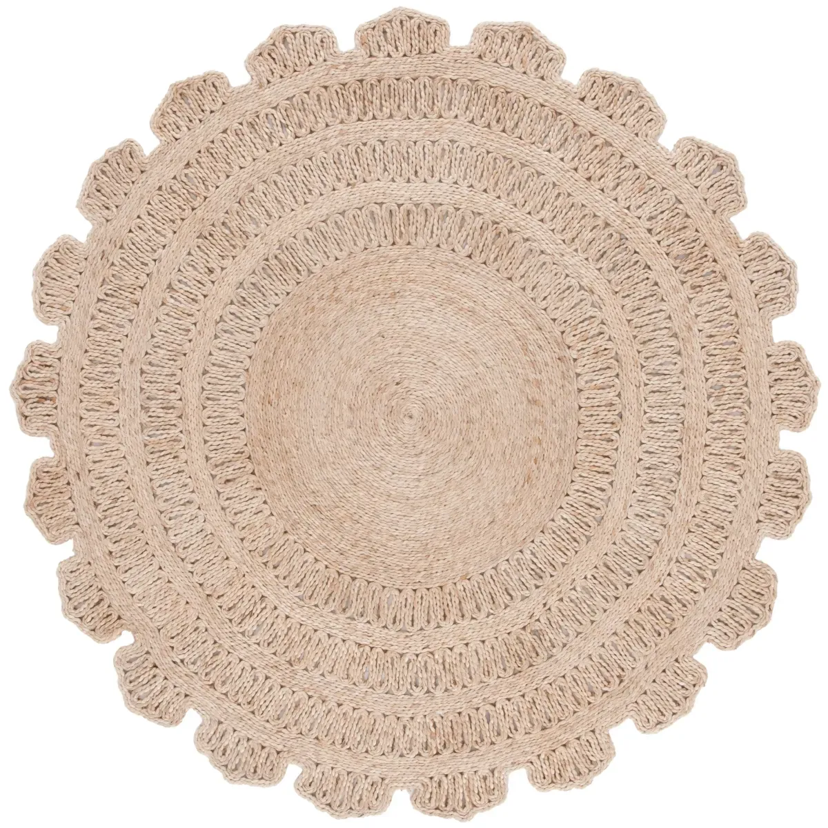 NATURAL FIBER 243 NATURAL 5' x 5' Round Round Rug