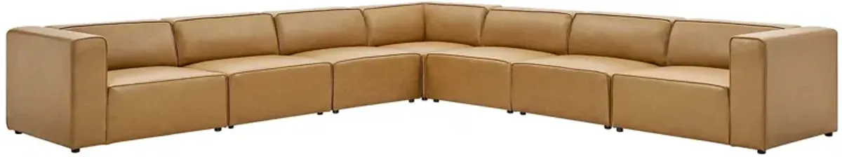 Mingle Vegan Leather 7-Piece Sectional Sofa