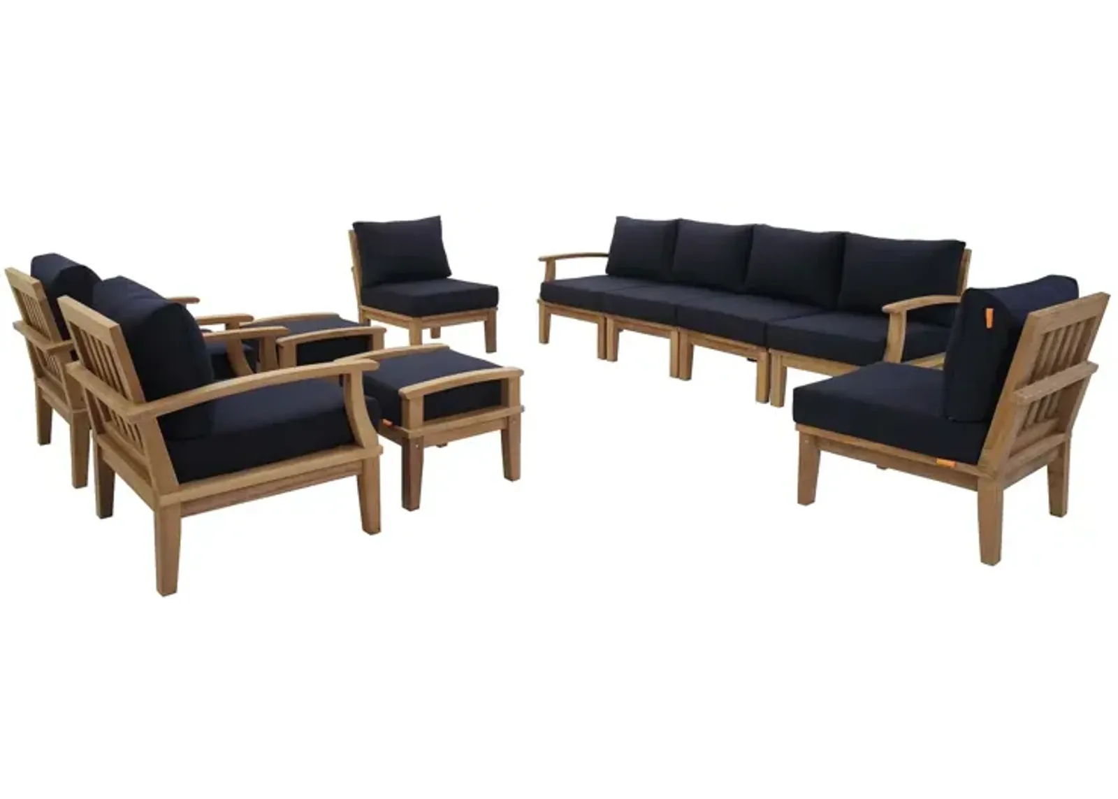 Marina 10 Piece Outdoor Patio Teak Set