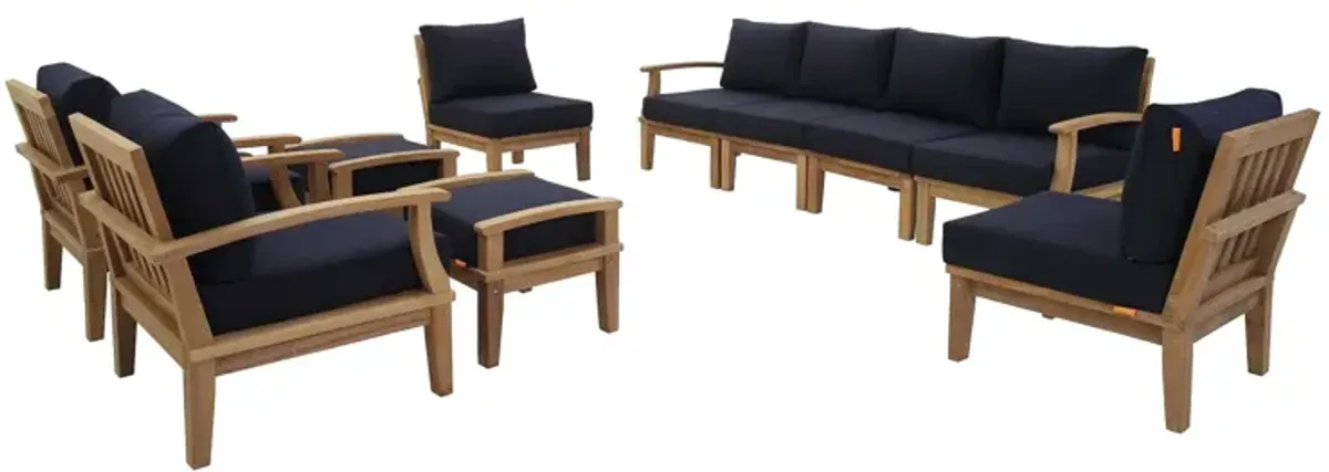 Marina 10 Piece Outdoor Patio Teak Set