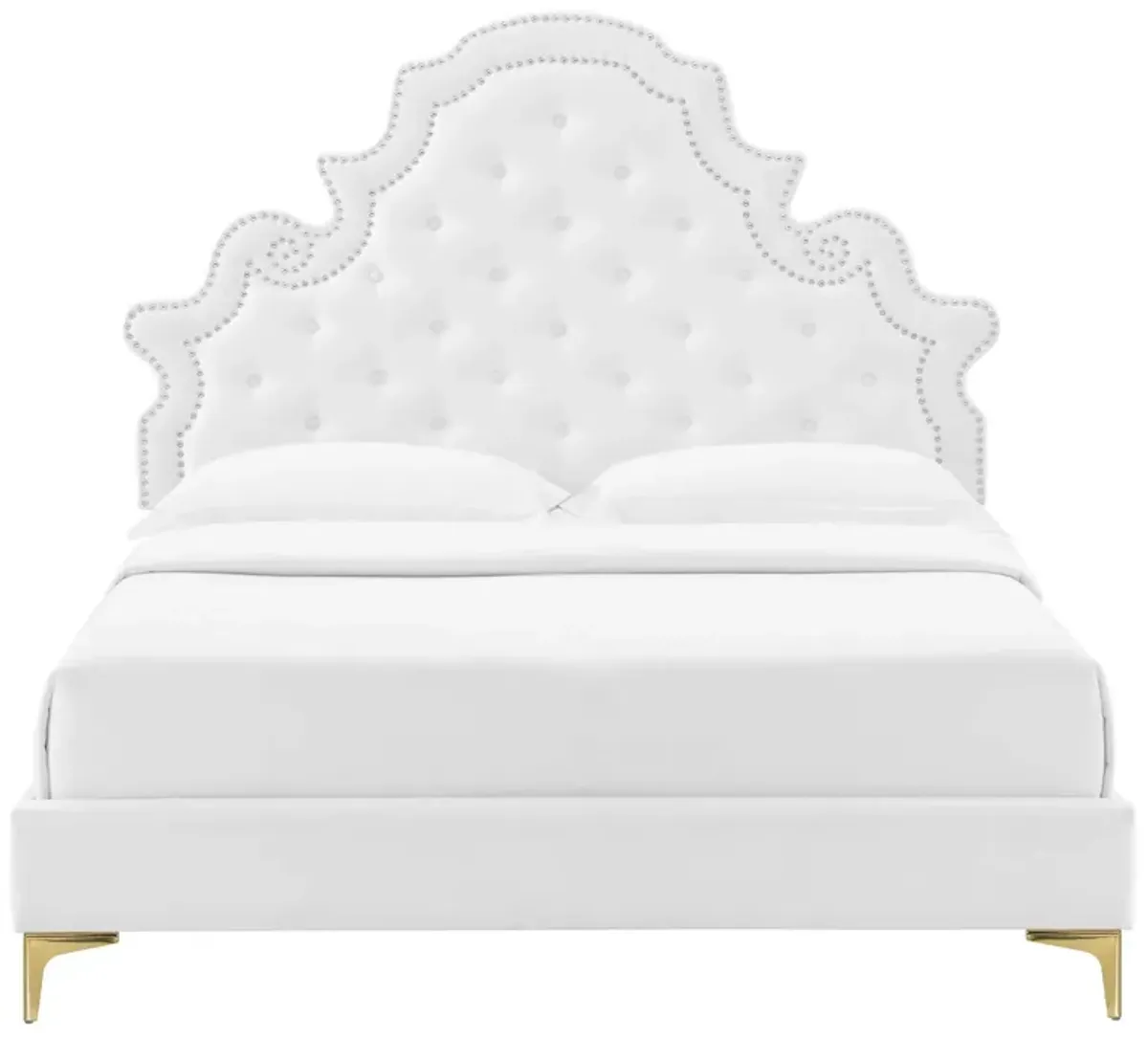 Gwyneth Tufted Performance Velvet Full Platform Bed