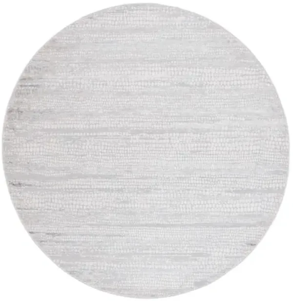 HANNA 108 Grey  6'-7' X 6'-7' Round Round Rug