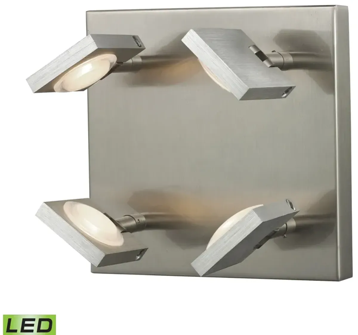 Reilly 6" High 4-Light Sconce - Brushed Aluminum